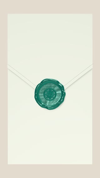 Ivory & deep teal